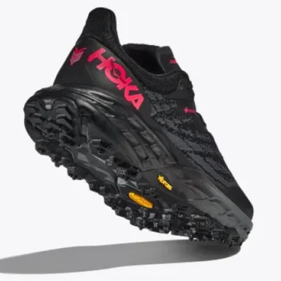 Hoka Women's Black and Red Athletic Shoes - Picture 2 of 6